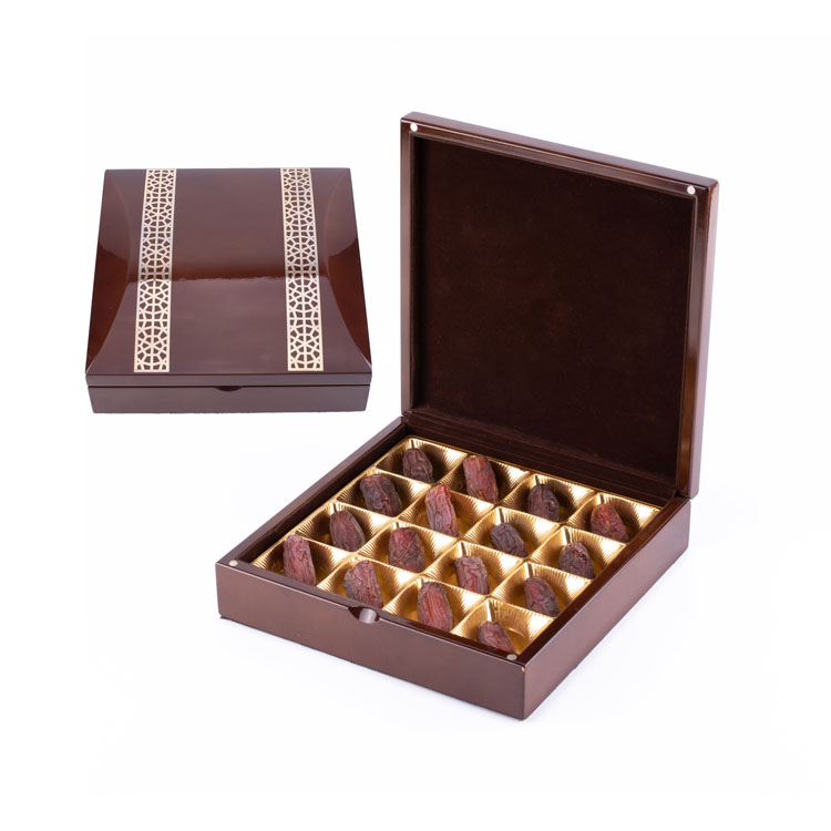 KSA Popular Golden Date Palm Wooden Box