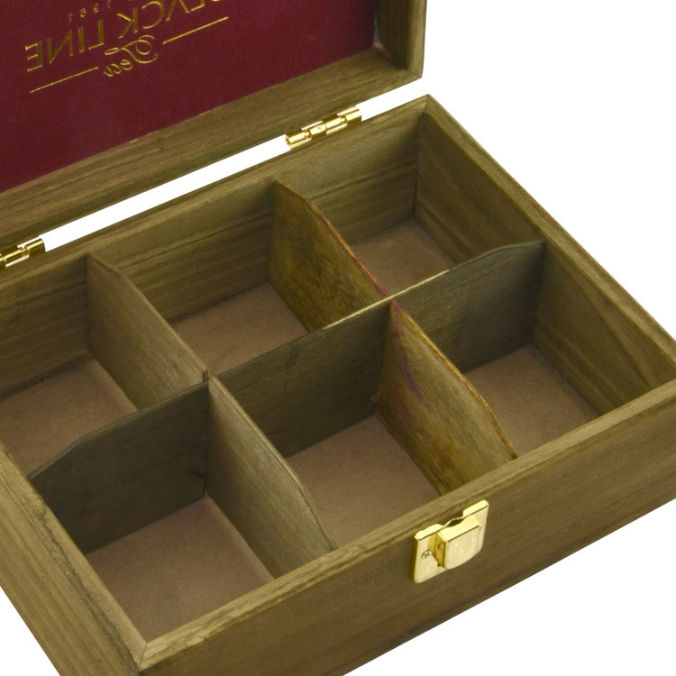 Erasing Color Solid Wood Natural Teabag Wooden Box