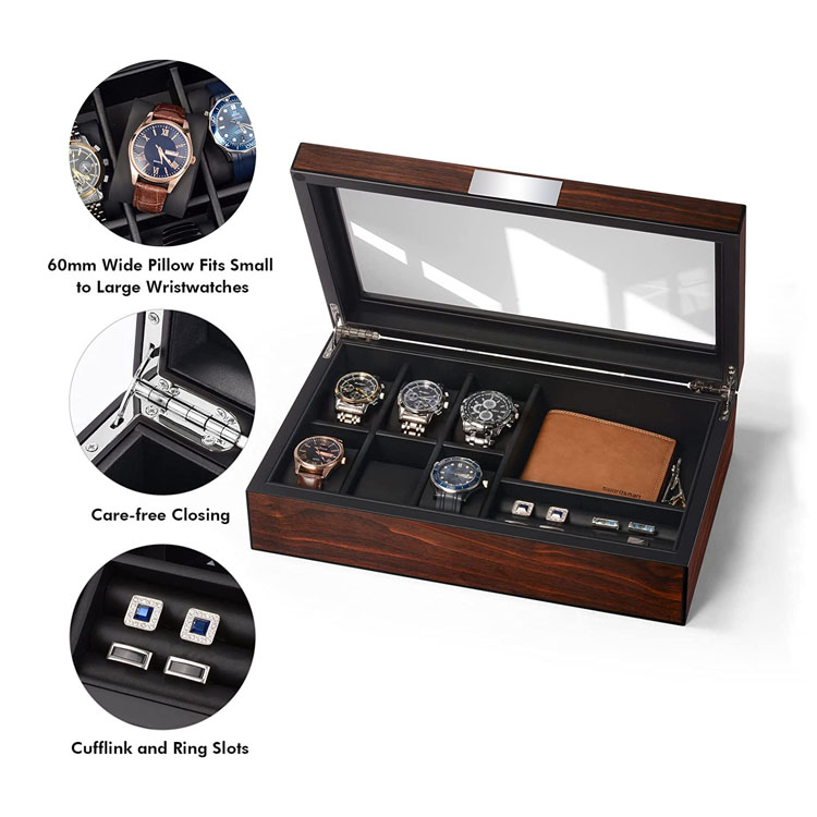 Wood Watch Box India Wooden Watch Box Solid Espresso 12 Slot Wood Watch Box