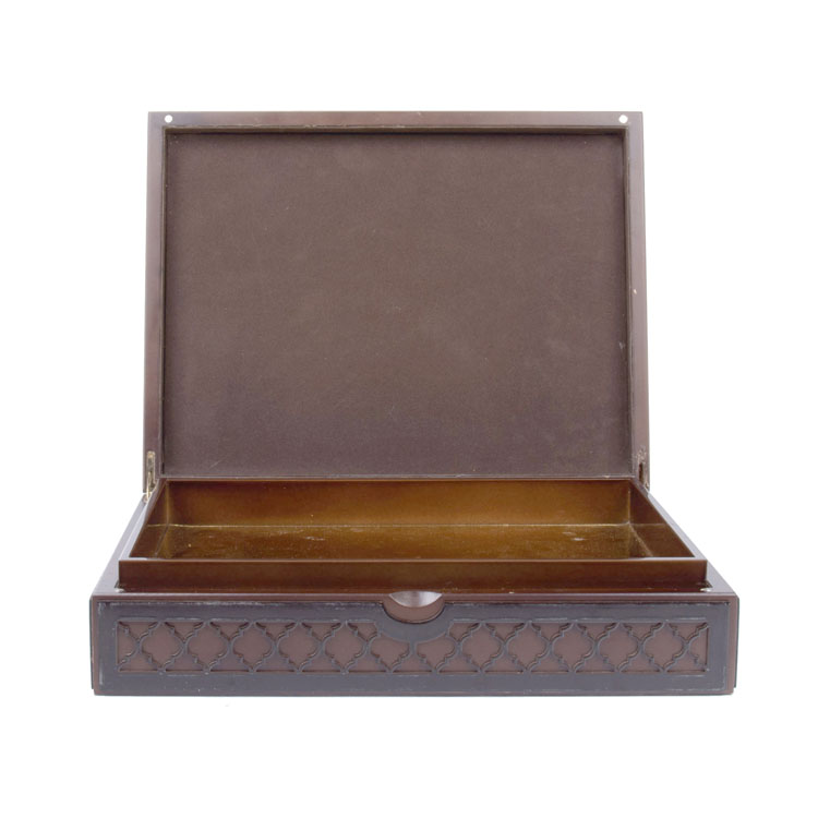 Mosque Shaped Wooden Ramadan Gift Box With Matte Finish For Dates And Sweets Packaging
