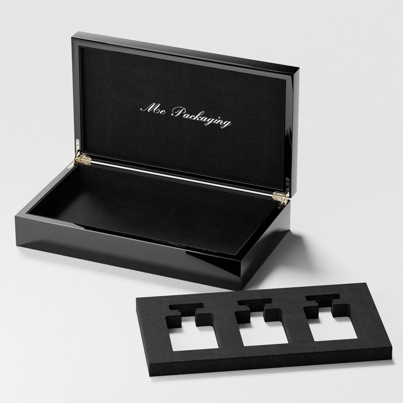 Luxury Glossy paint varnishing design wooden box like perfume box accept custom logo luxury perfume bottles with box packaging