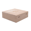Natural color balsa Box with 6 Compartments Bag Caddy Wooden tea box with Closable Lid