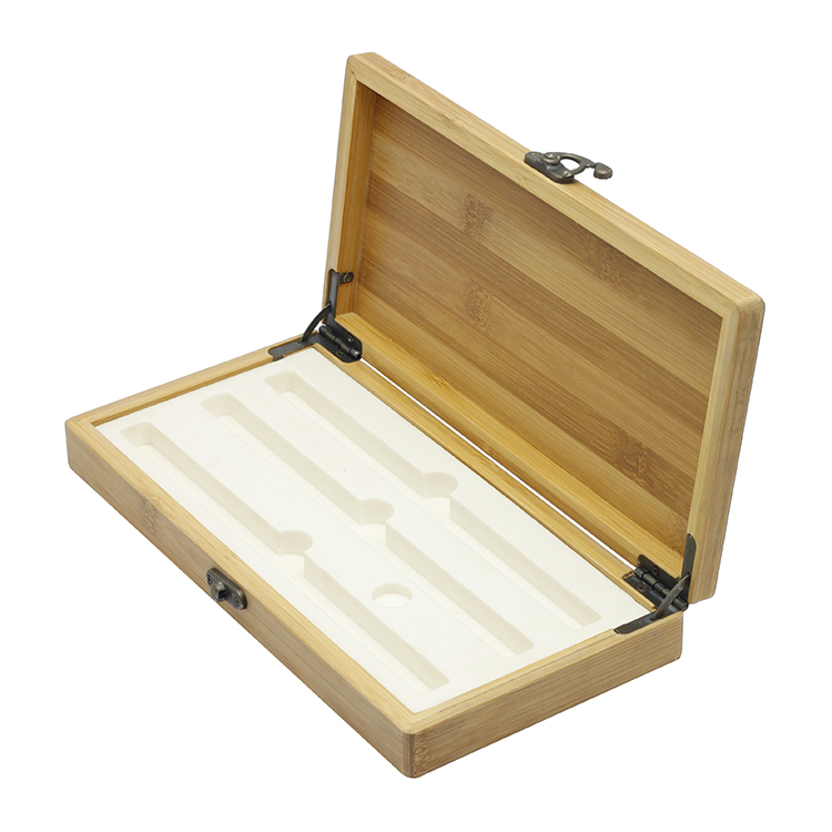 Hinged Polished Magnetic Gift Tea Wine Keychain Coin Pen Bamboo Box