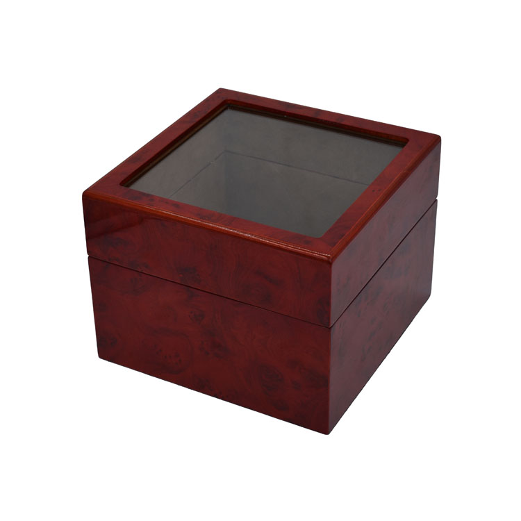 Wood Box Custom Size Acrylic Clear Lid Pine Box Display Packaging Gift Wooden Tea Box