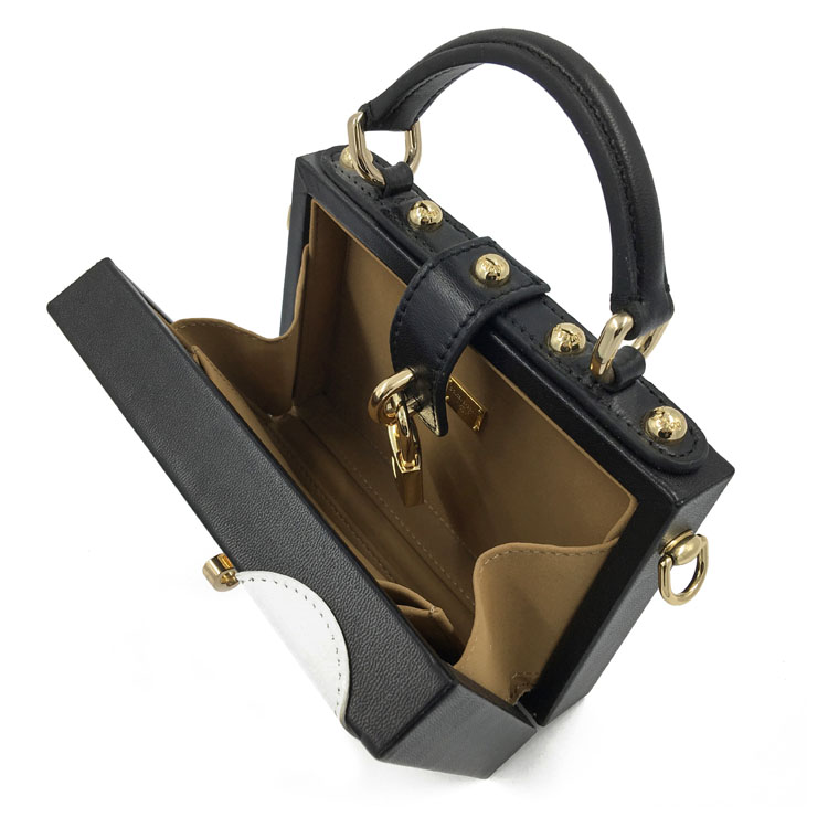 Packing Folding Hotel Bathroom Tissues And Single Metal Black with White PU Leather Small Tote Bag Box