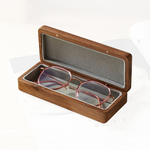Custom Leather Oversized Sunglasses Packaging Boxes Case For Display Wood Packing Box