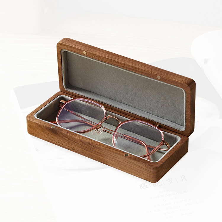 Custom Leather Oversized Sunglasses Packaging Boxes Case For Display Wood Packing Box