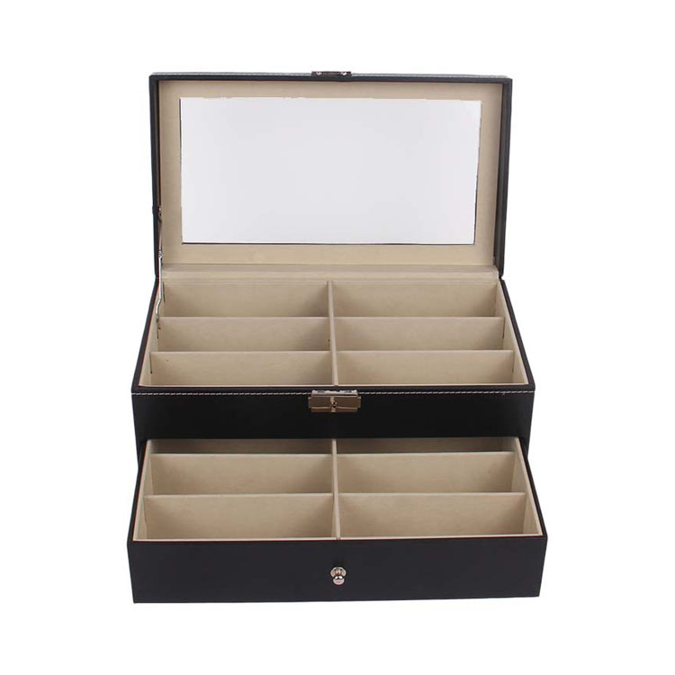 Eye Milk Bottle Wood Wooden With Glass Mosaic Sunglasses Case Box