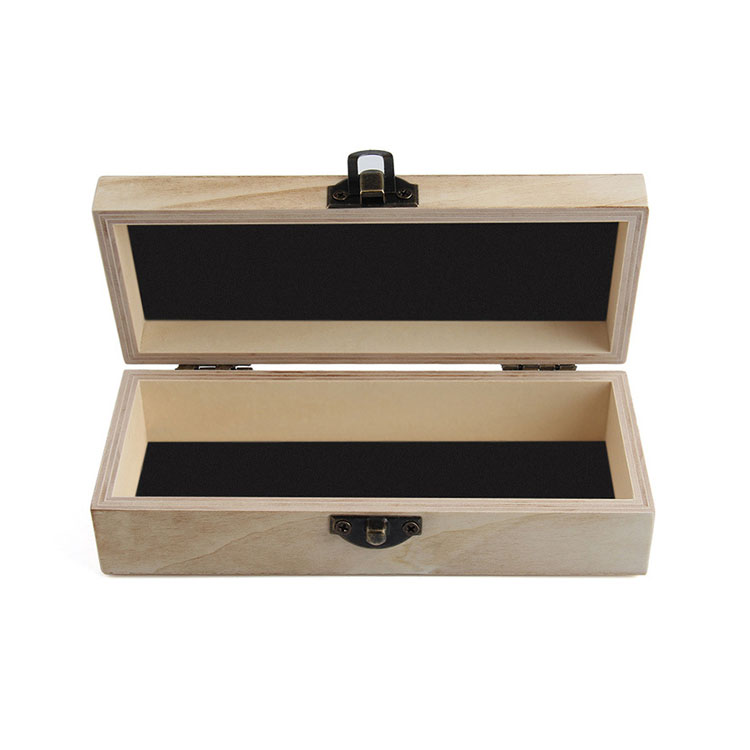 Wooden Gift Hinged With Glass Lid Wood Grain Glasses Cases Set Sunglasses Case Box