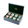 Wooden Box Factory Customized Logo Purple Piano Finishing Multi Compartment Storage And Display Tea Bag Wooden Packaging Box