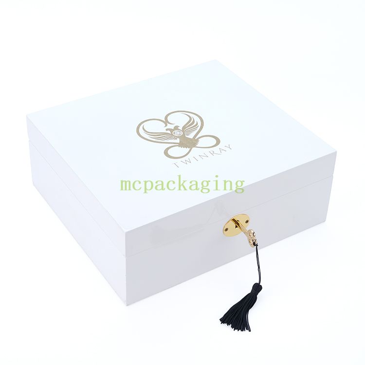 Glass Top Wooden Jewelry Display Box Portable Wood Jewelry Ring Box Jewelry Wood Box Lock Key