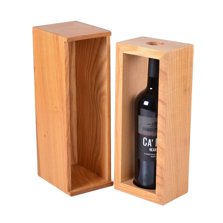 Luxury Custom Wooden No Cup Whiskey Glass Set Box For Gift Wood Packing Box