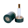 Round Metal Label with Border And Pattern Decoration, Green Piano Paint, High-end Perfume Wooden Box