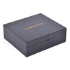 Two Bottles of Black Square Flip-top Iron Bone Piano Paint Perfume Wooden Box Packaging with Movable Inner Tray