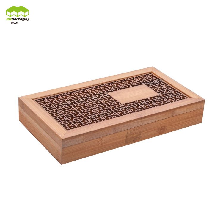 Laser Engraved Oiled Lid And Base Bamboo Box