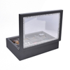 8-slot Pearl Lustre Grey with Acrylic Window Watch Jewelry Display Storage Box