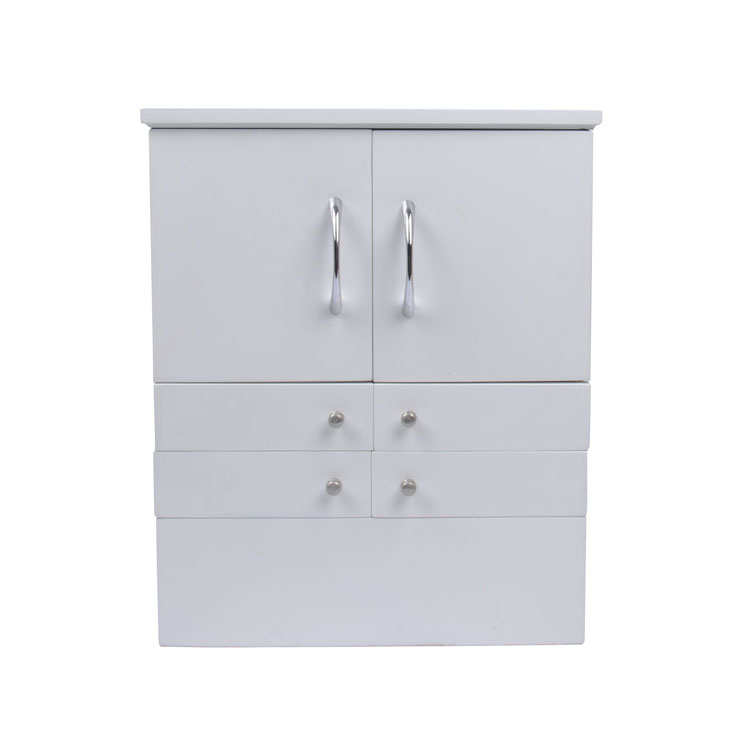 Multifunctional with Mirror And Drawers White Wooden Jewelry Box
