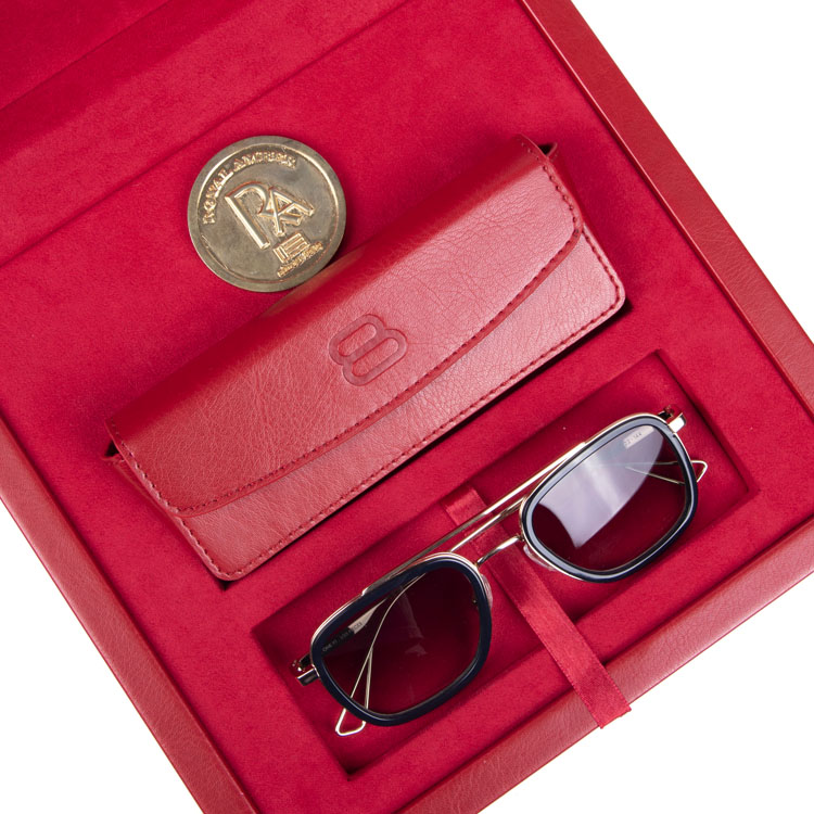Newly Design Leather Sunglasses Set Gift Box