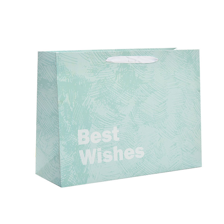 Wholesale Logo Printed Luxury Kraft Retail Paper Tote Bag Shopping Bag Paper Gift Bag With Handle And Ribbon Close