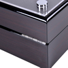 Luxury Black 6 Slots Display Wooden Watch Storage Box With Leather Pillow