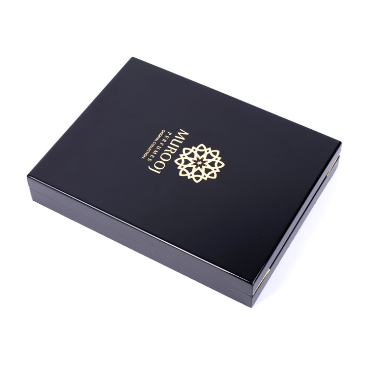 Custom Luxury White Piano Paint MDF Wooden Box for Storage Perfume Varnish Wooden Packaging Gift Box with Hinged Lids