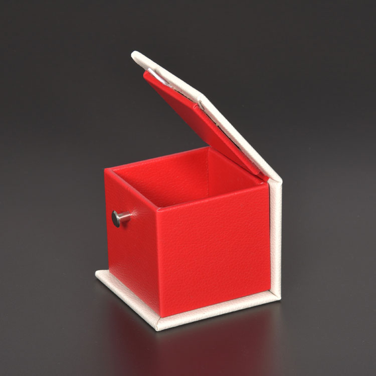 Selling Tray Portable Electric Opener Rings Key Folder Attar Genuine Leather Texture Souvenir Book PU Packaging Box