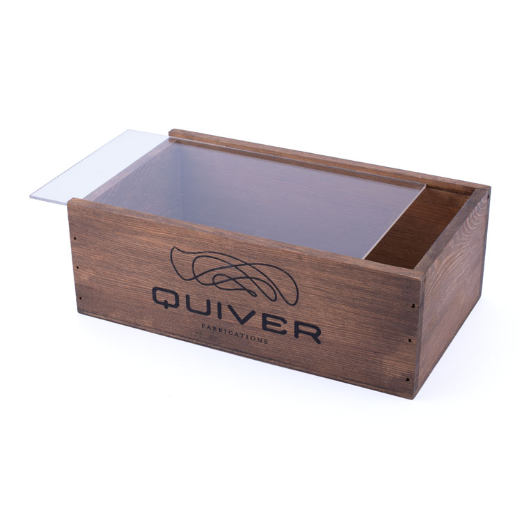 Custom OEM Logo Household Stock Wholesale Flip Cover Case Pine Wood Jewelry glass lid Storage Wooden Box