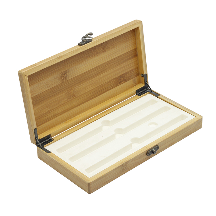 Hinged Polished Magnetic Gift Tea Wine Keychain Coin Pen Bamboo Box