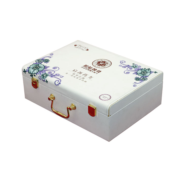 Organize Personalized Outdoor Multipurpose Collapsible White PU Leather Cosmetic Essential Oil Gift Packaging Box