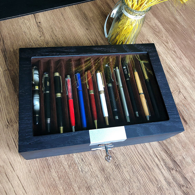 Holder Display Gift Pen Box with Wooden