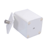 Small Hinged Silver Lock Wooden Teabag Box