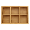 Bamboo Tea Bag Organizer Wood Hot Tea Bag Drawer Storage Organizer Holder with 6 Compartments Tea Chest Box for Coffee Station