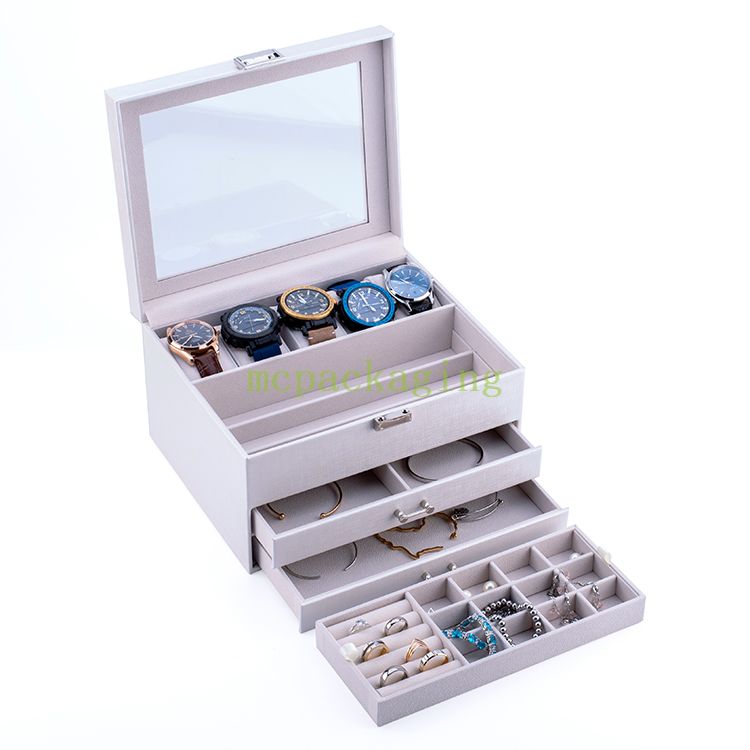 Luxury Custom Logo Large And Small Yellow Green Wooden Set Jewelry Storage Box For Gift