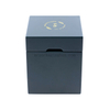 Empty Tall Round Cylinder White Matte Black Double Lid Airtight Metal Coffee Box Tea Tins