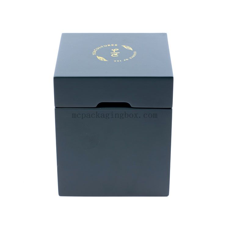 Empty Tall Round Cylinder White Matte Black Double Lid Airtight Metal Coffee Box Tea Tins