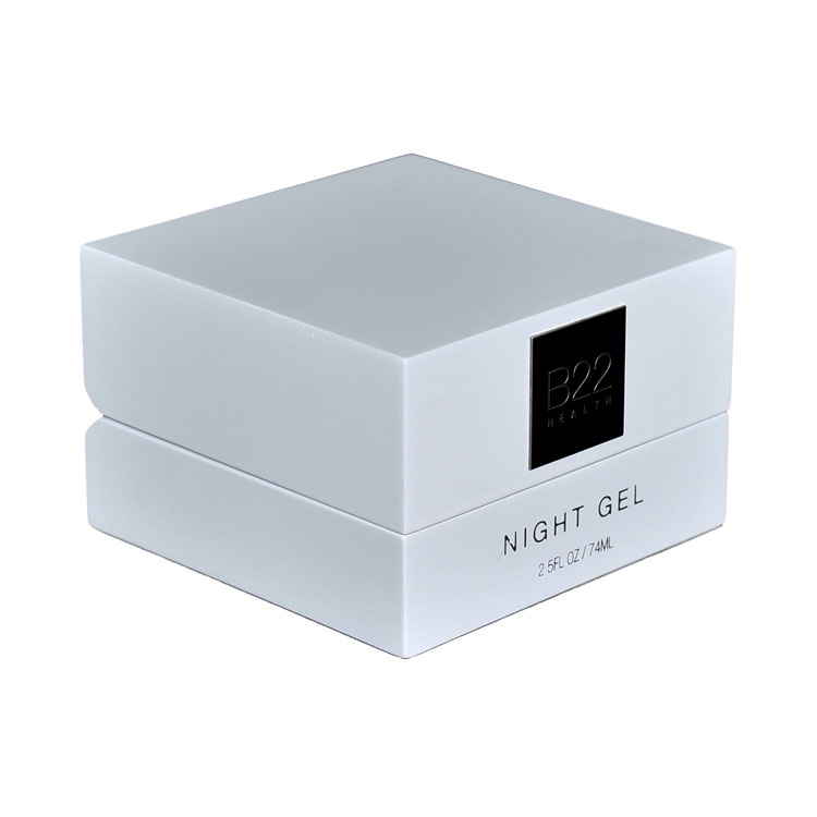 White Matte Paint Stainless Steel Laser Engraved Logo Beige Interior Decoration High-end Perfume Display Storage Packaging Box