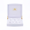 A Classic And Fashionable Oriental Style Collection of White Exquisite Curved Flip-top Paint Perfume Wooden Box Packaging Gift Box Customization