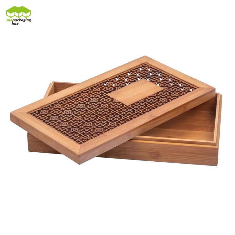 Laser Engraved Oiled Lid And Base Bamboo Box
