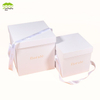 Simple Ribbon Handles Flowers Paper Gift Box