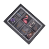 8-slot Pearl Lustre Grey with Acrylic Window Watch Jewelry Display Storage Box