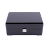 Classic High-end Black Watch Box with Silver Lock