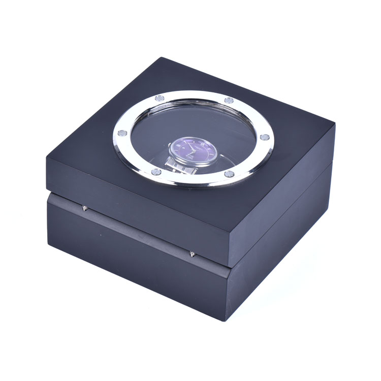 High Grade Fashion Unique Handmade Square Personalized Watch Box With Window Wood Packing Box