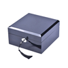 Wooden Box Factory Customized Personalized Custom Wooden Black Lacquered Watch Packing Box Woodbox