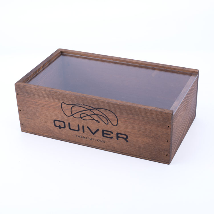 Custom OEM Logo Household Stock Wholesale Flip Cover Case Pine Wood Jewelry glass lid Storage Wooden Box