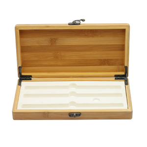 Hinged Polished Magnetic Gift Tea Wine Keychain Coin Pen Bamboo Box