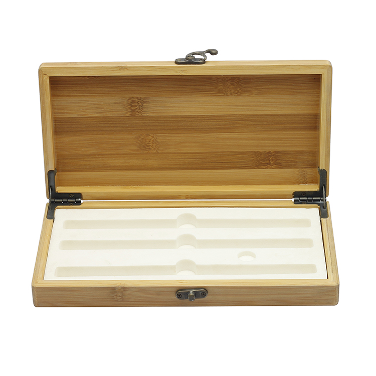 Hinged Polished Magnetic Gift Tea Wine Keychain Coin Pen Bamboo Box