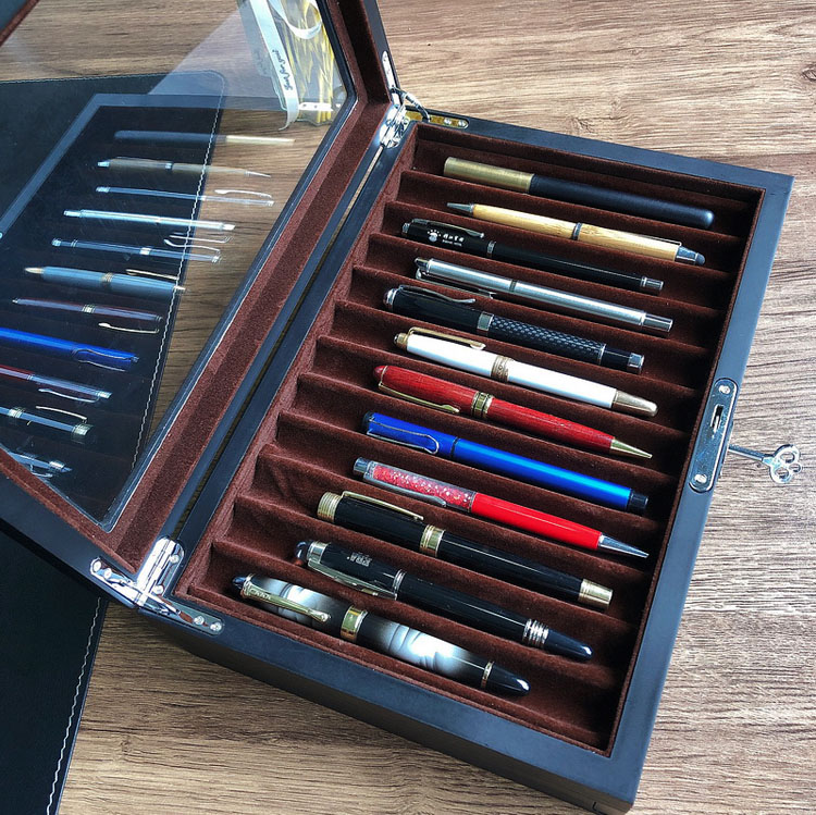 Holder Display Gift Pen Box with Wooden