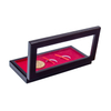 Luxury Custom Logo 3 Slots Collection Coins Wood Box Souvenir Mdf Wooden Silver Coin Box For Display Woodbox