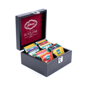 Pioneer Woman Wooden Tea Box Acrylic Tea Bag Wood Box Tea Storage Wood Box