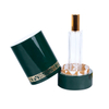 Round Metal Label with Border And Pattern Decoration, Green Piano Paint, High-end Perfume Wooden Box